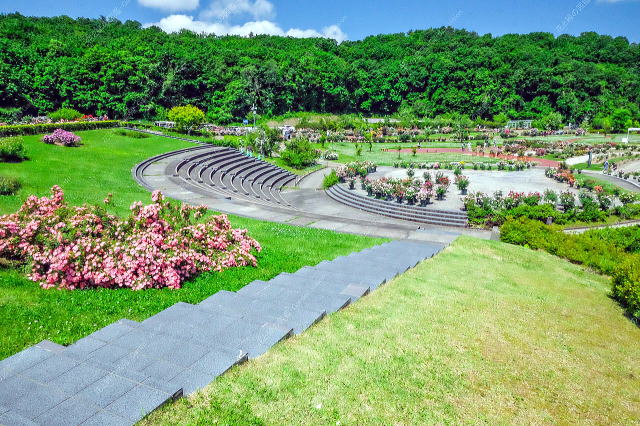 ステージと試作場を見下ろす景色