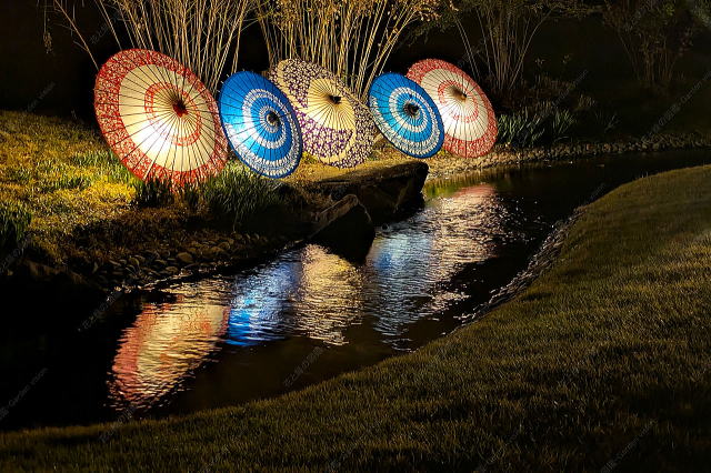 見浜園のライトアップ